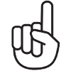 One finger. Index finger