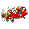 Santa on the plane