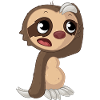 Thoughtful cartoon sloth