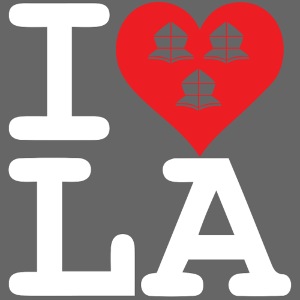 I love LA drei Helme im Herz weiss durchsichtig