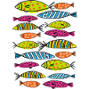 multi-coloured fish bench