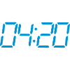 4:20 numérique à sept segments