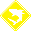 Poker Shark Warning Roadsign