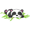 Sleeping cartoon panda