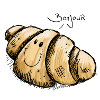 Delicious Bonjour croissant - illustration