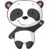 Winkender Comic Panda