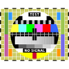 Test billede tv-skærm transmission færdiggørelse display