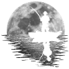 Sportsfiskere som fisker Moon Lake båt kule fisk gave