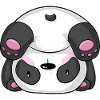 Sportlicher Comic Panda