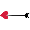 fleche love cupidon heart 8022