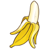 Frisch geschälte Banane