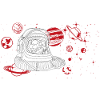 Mute cry in space, black
