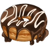 Donut with glaze pastry illustration