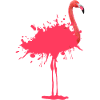 Flamingo - Farbklecks