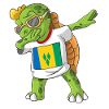 Saint-Vincent-et-les-Grenadines tortue tamponnant