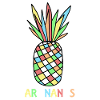 Bunte Ananas