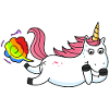 Fart unicorn regnbue