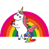 Kackendes Einhorn Regenbogen