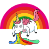 Kotzendes Einhorn Regenbogen