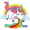 Kotzendes Einhorn Regenbogen