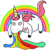 Kotzendes Einhorn Regenbogen