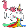 Kotzendes Einhorn Regenbogen