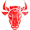 Bull bull head red
