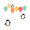 Penguins and balloons