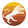Lion - African Retro