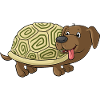 Cute cartoon Dachshund Toad