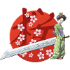 Sakura geisha with sword