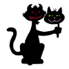 Black cat and demon