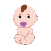 Baby with pacifier. gift.