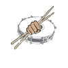 Baguettes et tambour Drummer Drumer