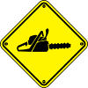 Warning Kettensäge