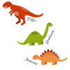 Three dinosaurs