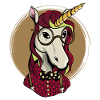 Cheval drôle hipster