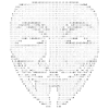 Guy Fawkes masque binaire