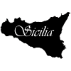 Black writing sicilia Sicily