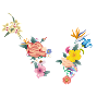Bull skull with flowers