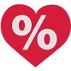 Love Rabatt Herz | Love Discount Heart