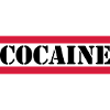 cocaine lettering with red lines