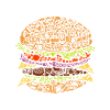 Burger Food Art