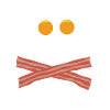 Skull of egg and bacon