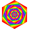 Rainbow hexagon