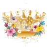 Golden crown with flowers