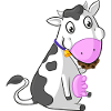 Comic-grignotant vache
