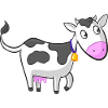 Happy cartoon cow