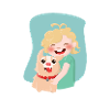 Child with dog