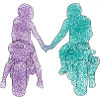 Motorcyclist couple